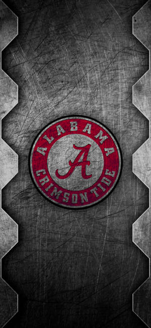 Fondo de pantalla Alabama Crimson Tide arte de metal rayado — iPhone 13 Mini Fondos de pantalla