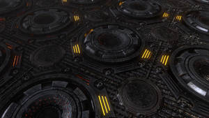 Fondo de pantalla de altavoces redondos negros 3D