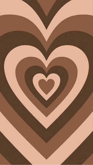 Fondo de pantalla Amor Estético Corazones Marrones