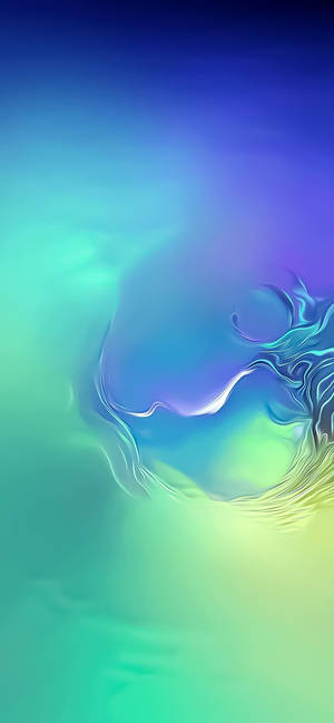 Degradado brillante distorsionado en azul, púrpura y amarillo para fondo de pantalla Samsung S10. — Samsung Galaxy S20 Fondos de pantalla