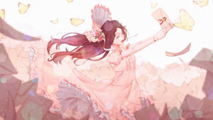 Fondo de pantalla anime bailando rosa bonito — Baile anime Fondos de pantalla