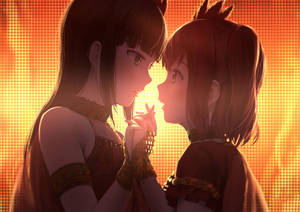 Fondo de pantalla anime lesbiana Dia y Ruby — Anime lesbiana Fondos de pantalla