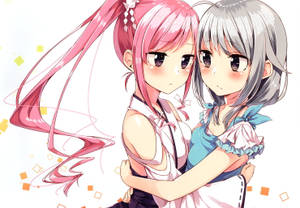 Fondo de pantalla de anime lesbianas enamoradas — Anime lesbiana Fondos de pantalla
