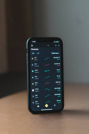 Fondo de pantalla de Aplicación Móvil de Criptomonedas