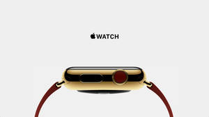 Fondo de pantalla de Apple Watch bisel dorado y corona roja — Apple Watch Fondos de pantalla