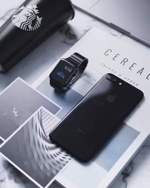 Fondo de pantalla de Apple Watch y iPhone negro azabache — Apple Watch Fondos de pantalla