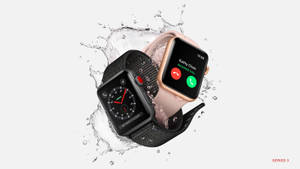 Fondo de pantalla Apple Watches con salpicaduras de agua — Apple Watch Fondos de pantalla