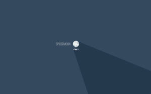 Fondo de pantalla minimalista de araña blanca cargando la luna con cráteres