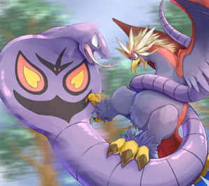 Arbok contra Braviary — Pokemon Fondos de pantalla