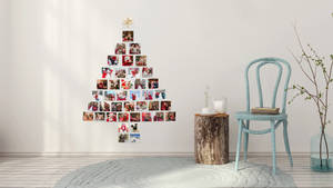 Fondo de pantalla de árbol de collage navideño
