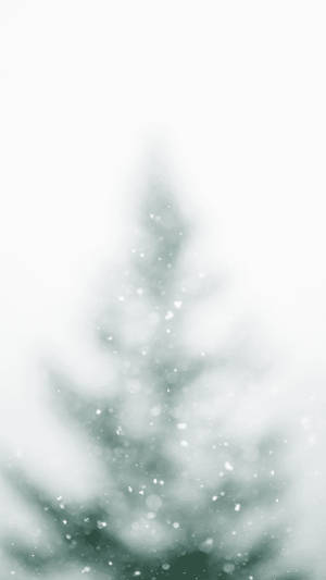 Árbol de Navidad Borroso con Nieve — Estética Simple Fondos de pantalla