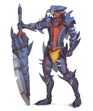 Fondo de pantalla Armadura Masculina de Garchomp — Galaxy Z Fold 6 Fondos de pantalla