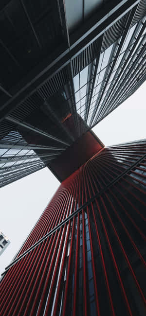 Arquitectura Contemporánea en Rojo y Negro — Realme 14T Fondos de pantalla