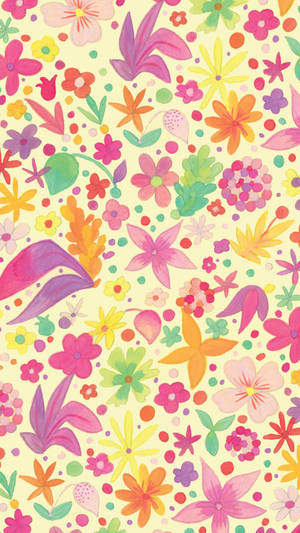 Arte a Lápiz Floral iPhone