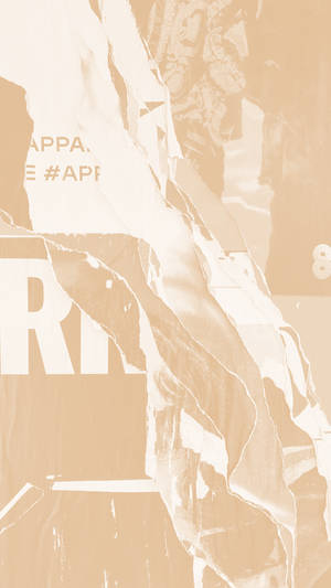 Arte abstracto estético crema