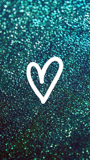 Garabato de corazón sobre fondo abstracto arte digital fondo de pantalla iPhone