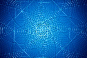 Fondo de pantalla abstracto con patrones geométricos azules