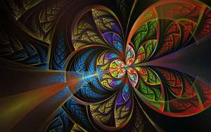 Arte abstracto de mandala con formas y líneas coloridas. — Arte abstracto GIF Fondos de pantalla