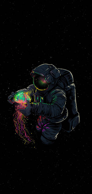 Arte de Astronauta OLED iPhone XS Max — Galaxy S25 Edge Fondos de pantalla