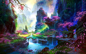 Fondo de Pantalla de Arte de Cerezo Pintado