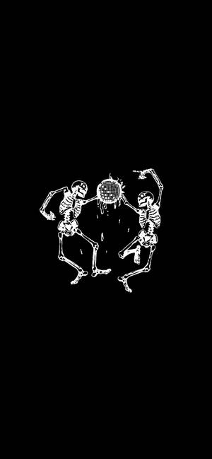 Fondo de pantalla de arte de esqueleto de la canción de Joji — iPhone 16 Fondos de pantalla