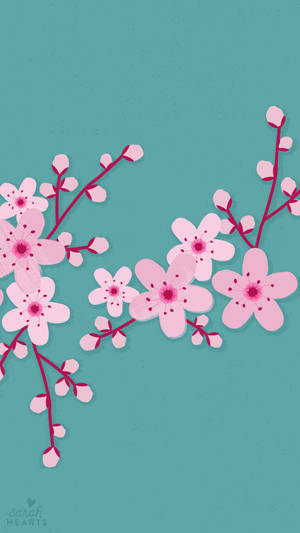 Fondo de pantalla de Arte de Flores de Cerezo
