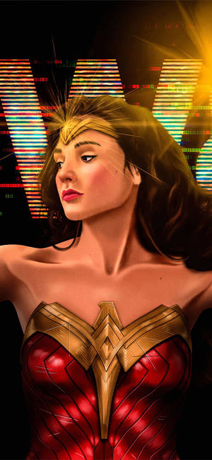Fondo de pantalla de arte de Gal Gadot como Wonder Woman 1984 — iPhone 17 Pro Fondos de pantalla