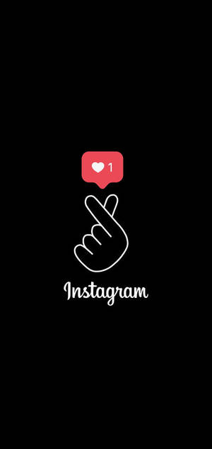 Fondo de pantalla Arte de Instagram corazón con dedos — iPhone 13 Pro Max Fondos de pantalla