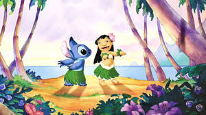 Arte de Lilo y Stitch Disney 4K Ultra Wide — Estética de hadas Fondos de pantalla