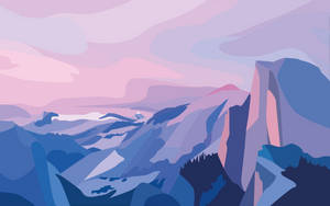 Arte de Montaña Nevada en Azul Pastel — Azul pastel Fondos de pantalla