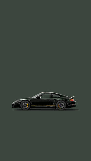 Arte de Porsche 911 verde oscuro — Estética verde GIF Fondos de pantalla