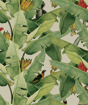 Fondo de pantalla de Arte de Selva de Hojas de Plátano — Apple Watch Fondos de pantalla