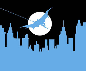 Fondo de pantalla de arte de silueta azul de Batman — Azul oscuro aesthetic Fondos de pantalla