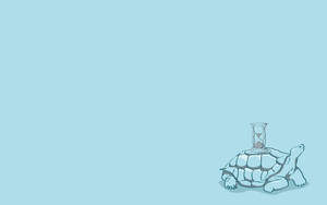 Fondo de pantalla de Arte de Tortuga Genial con Reloj de Arena — Tortuga genial Fondos de pantalla