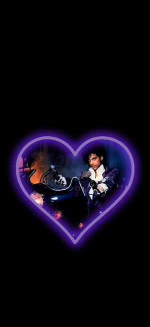Fondo de pantalla de teléfono del arte del corazón púrpura de Prince — iPhone 12 Fondos de pantalla