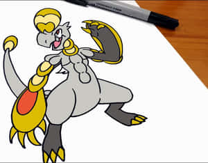 Arte dibujado a mano del dragón Hakamo-o