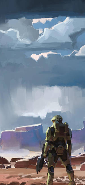Fondo de pantalla de arte digital de Halo Infinite — iPhone 16 Pro Max Fondos de pantalla