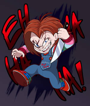Fondo de pantalla de arte digital de Chucky asesino — Halloween de caricatura Fondos de pantalla