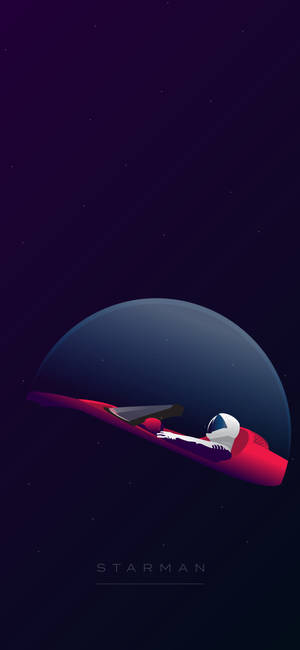 Fondo de pantalla de arte digital de SpaceX Starman — iPhone 18 Pro Max Fondos de pantalla