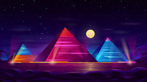 Fondo de pantalla de Arte Digital Luna de Neón — Luna neón Fondos de pantalla