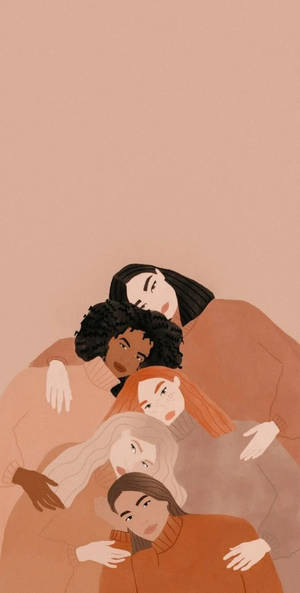 Fondo de pantalla de arte estético de mujeres para iPhone — Estético para iPhone Fondos de pantalla