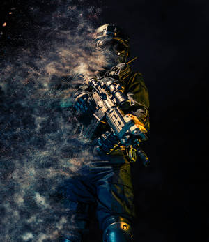 Fondo de pantalla de arte gráfico de pistolero — Galaxy Z Fold Fondos de pantalla