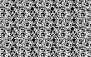 Fondo de pantalla de patrones de arte en blanco y negro — 1600x900 Fondos de pantalla