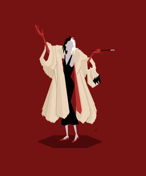 Fondo de pantalla de arte minimalista de Cruella — Motorola Razr 70 Ultra Fondos de pantalla