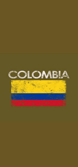 Fondo de pantalla de arte minimalista de la Bandera de Colombia — iPhone 17 Fondos de pantalla