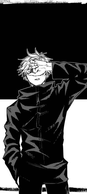 Arte Monocromático de Satoru Gojo Jujutsu Kaisen para Teléfono — iPhone 14 Pro Max Fondos de pantalla