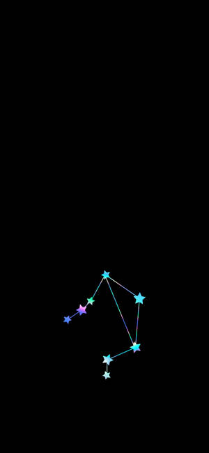 Fondo de pantalla de arte negativo del zodiaco Libra — iPhone 15 Plus Fondos de pantalla