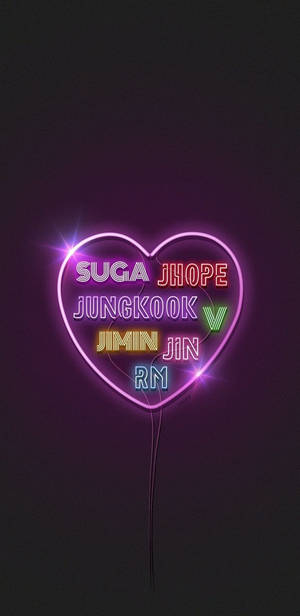 Arte Neón Estético de BTS — Estética neón Fondos de pantalla