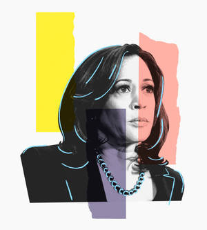 Fondo de pantalla de Arte Pastel de Kamala Harris — Motorola Razr Fold Fondos de pantalla