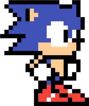 Arte Pixel Retro de Personaje Azul — Sonic the Hedgehog Fondos de pantalla